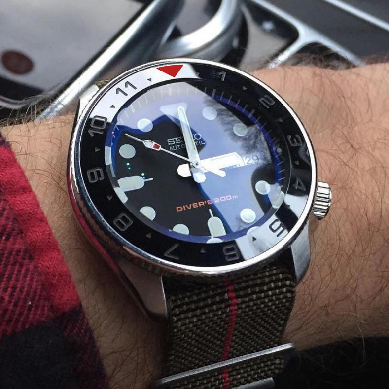 Ceramic Insert - 007 Dual Time Red T Stealth