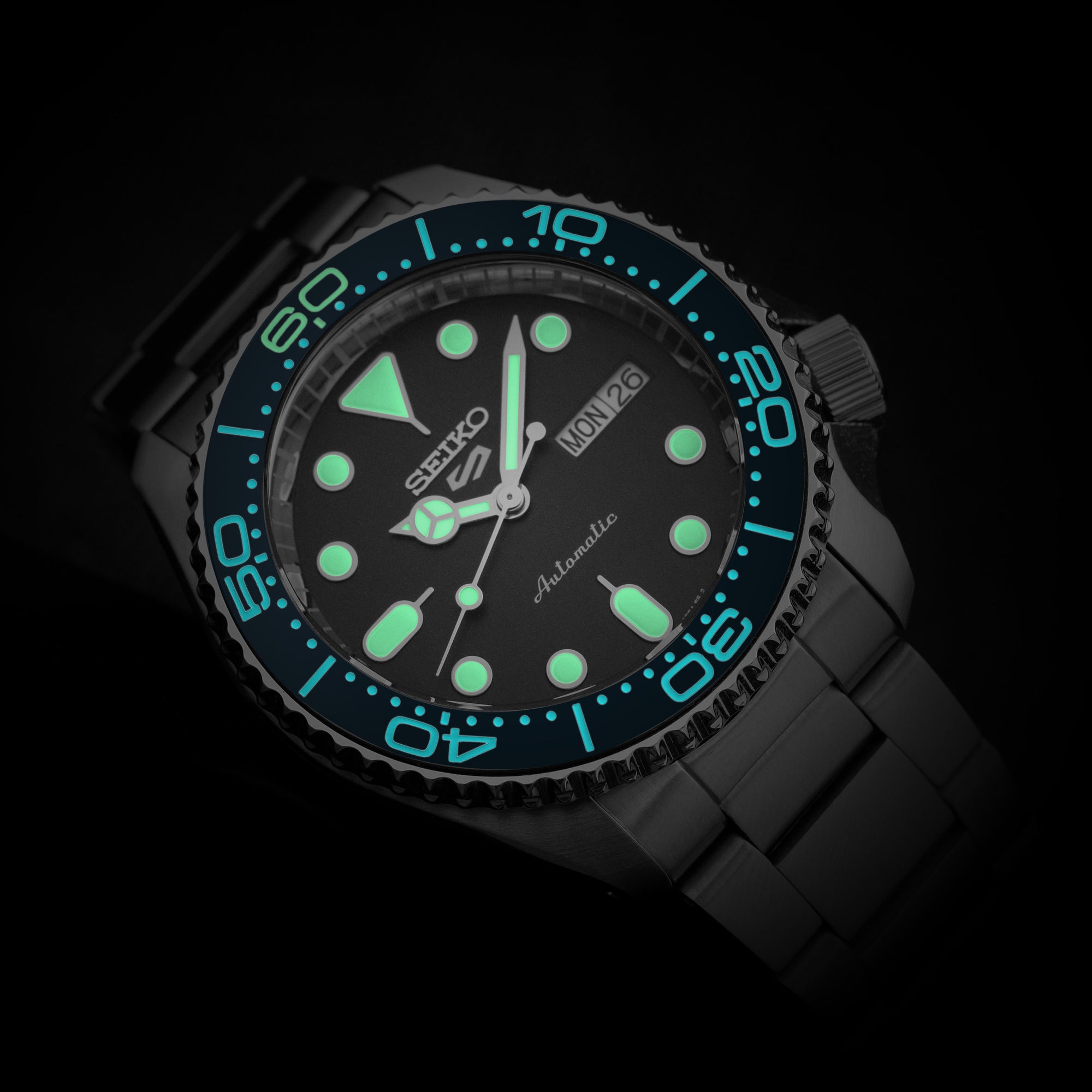 Ceramic Insert - 007 OSM60 Dark Blue - Luminous Aquaris - Green "60"