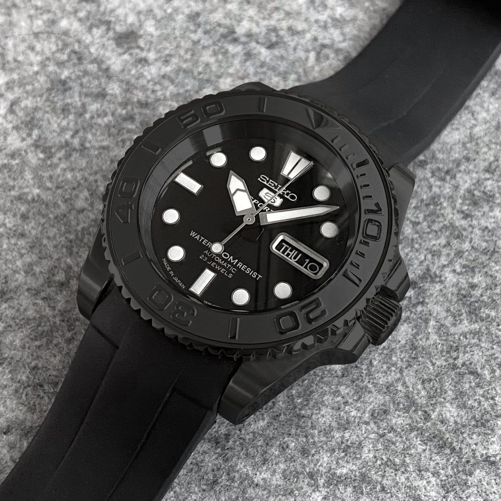 Case - SKX007 Sub - Polished PVD Black (With Case Back)