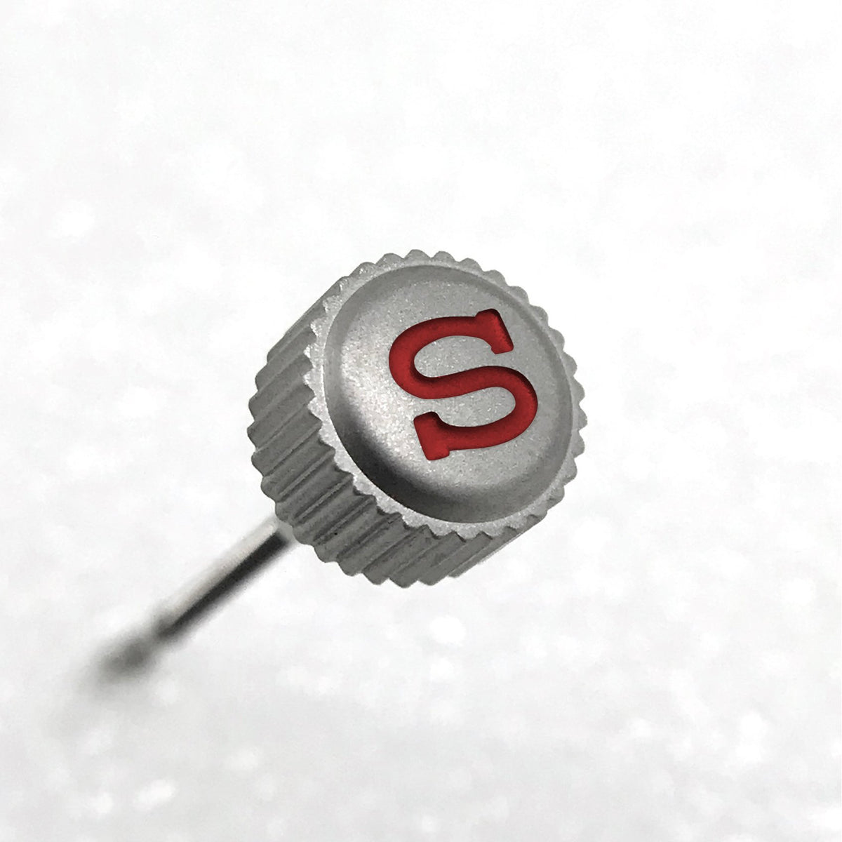 Crown - SKX007 - Bead Blasted Steel - Red "S"