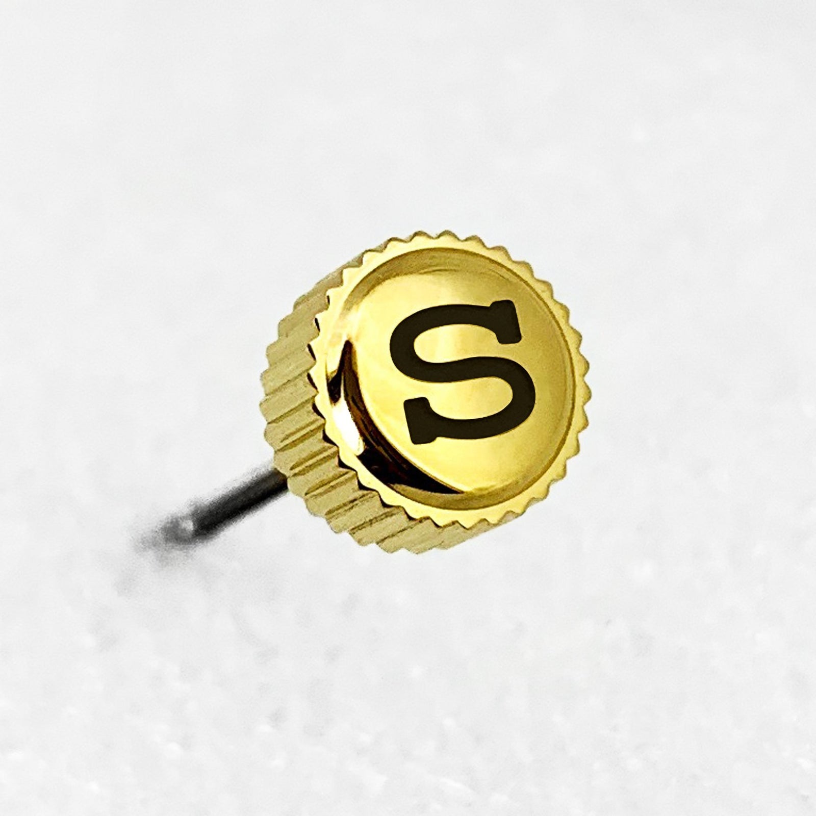 Crown - SKX007 - Polished PVD Gold - Black "S"