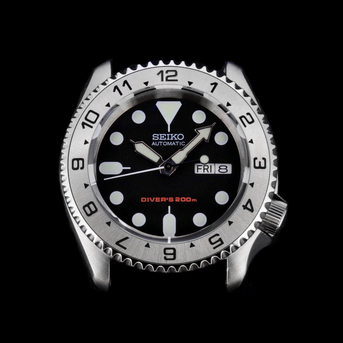 Steel Insert - 007 Dual Time - Brushed Steel