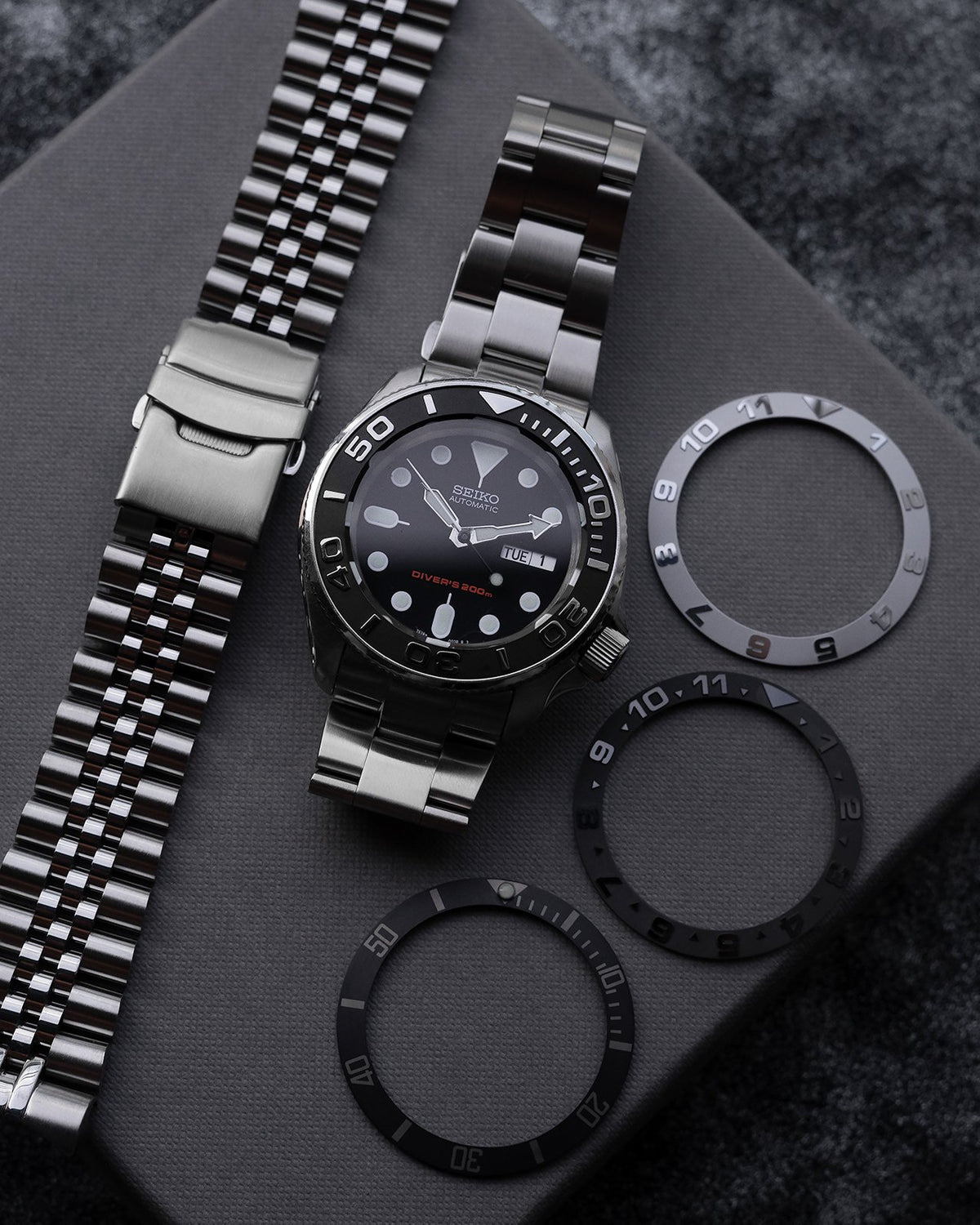 Bracelet - SKX007/SRPD - JUB - Brushed/Polished Steel