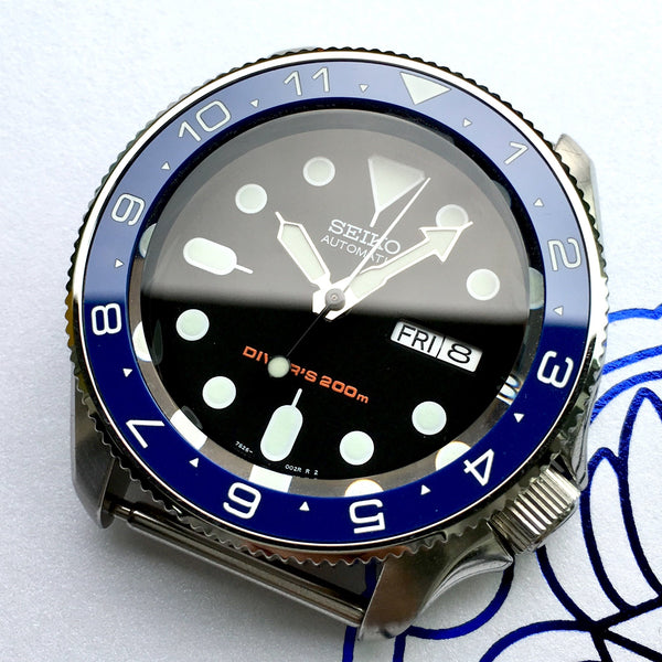 Ceramic Insert - SKX Dual Time Blue - DLW WATCHES