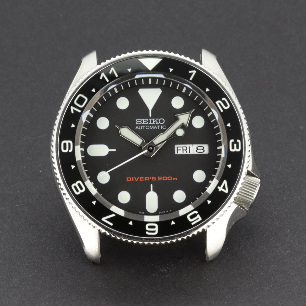 Ceramic Insert - SKX Dual Time Black - Luminous Green