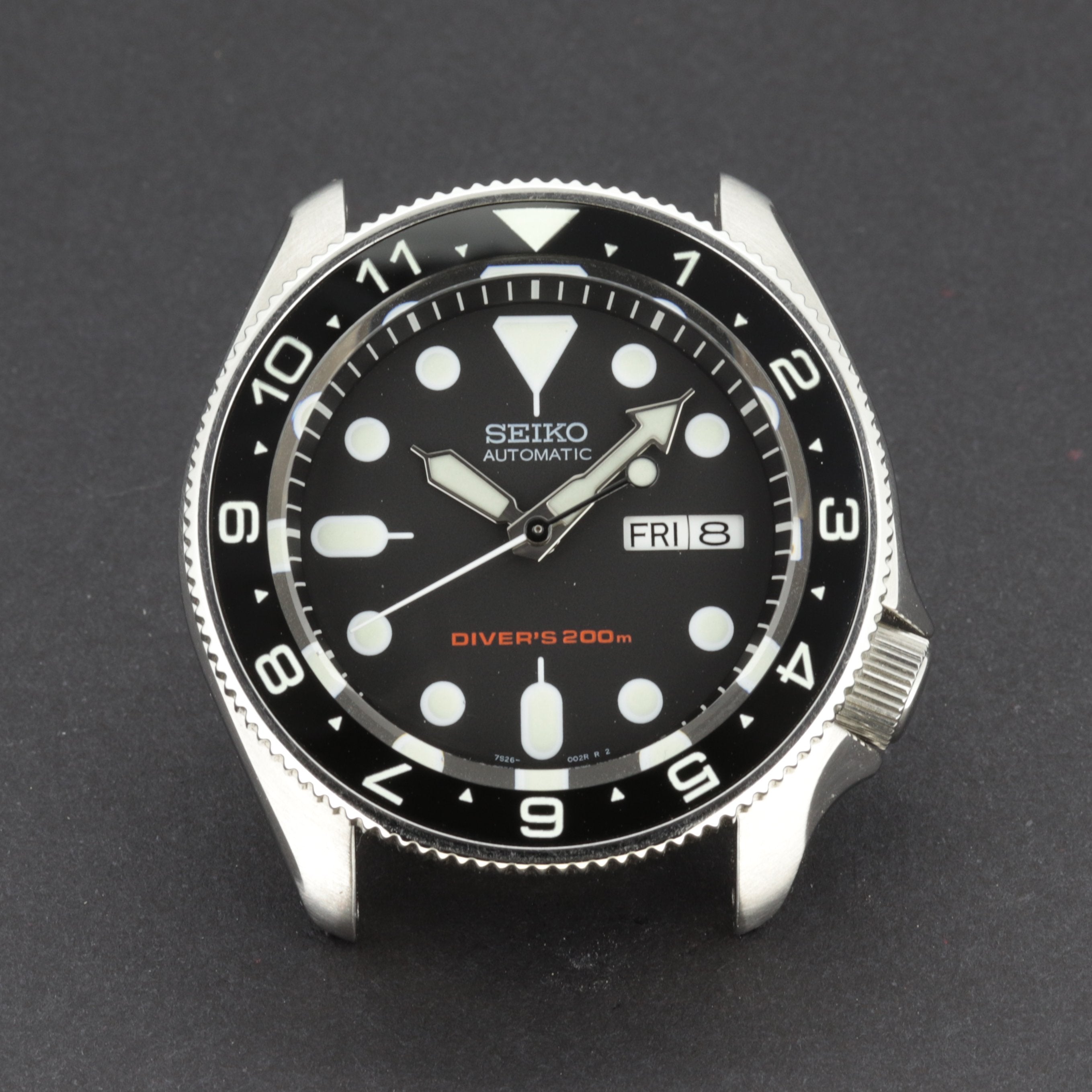 Ceramic Insert - SKX Dual Time Black - Luminous Green - DLW WATCHES