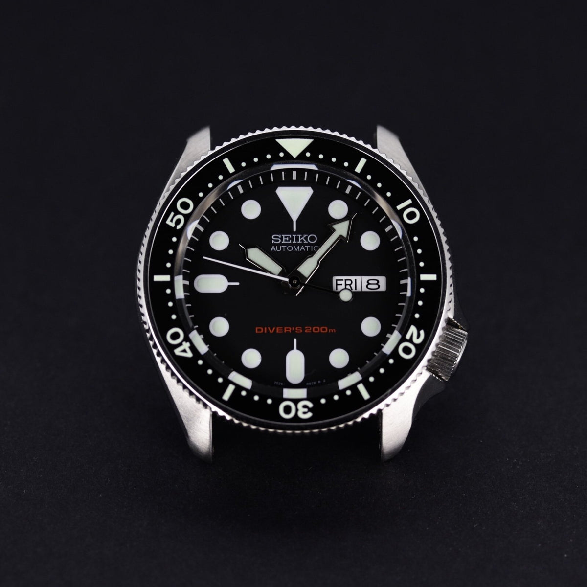 Ceramic Insert - SKX Black - Luminous Green