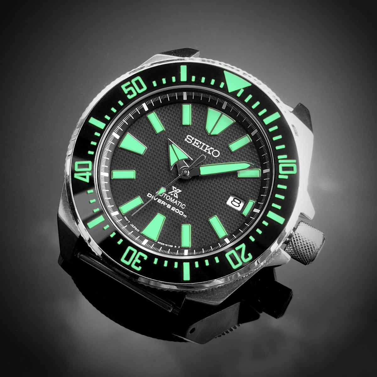 Ceramic Insert - Samurai Black - Luminous Green