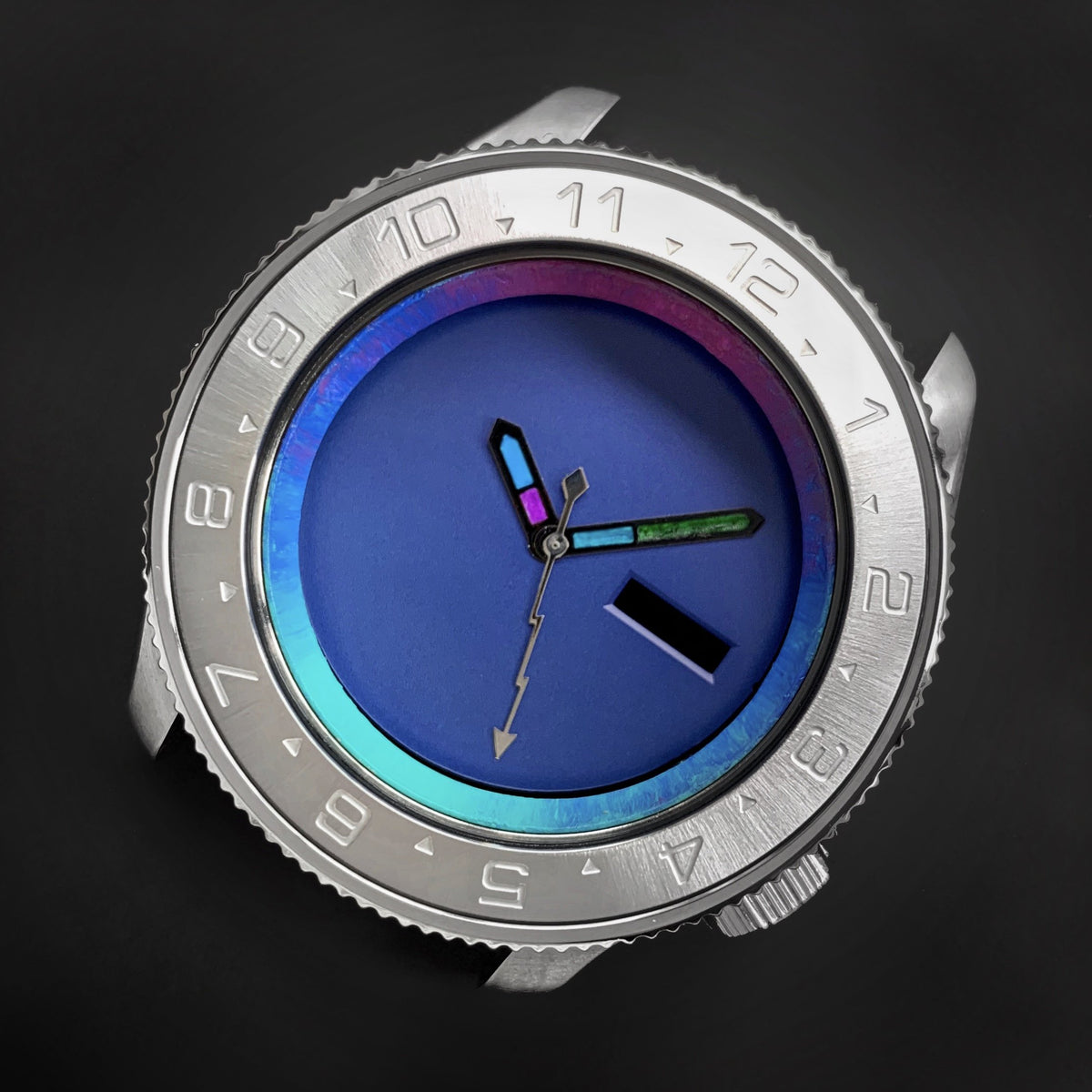 Steel Insert - 007 Dual Time - Brushed ICE