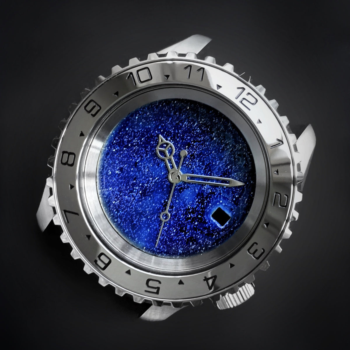 Steel Insert - 007 Dual Time - Polished Steel