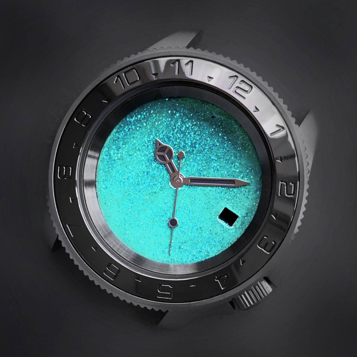 Steel Insert - 007 Dual Time - Polished Gun Metal