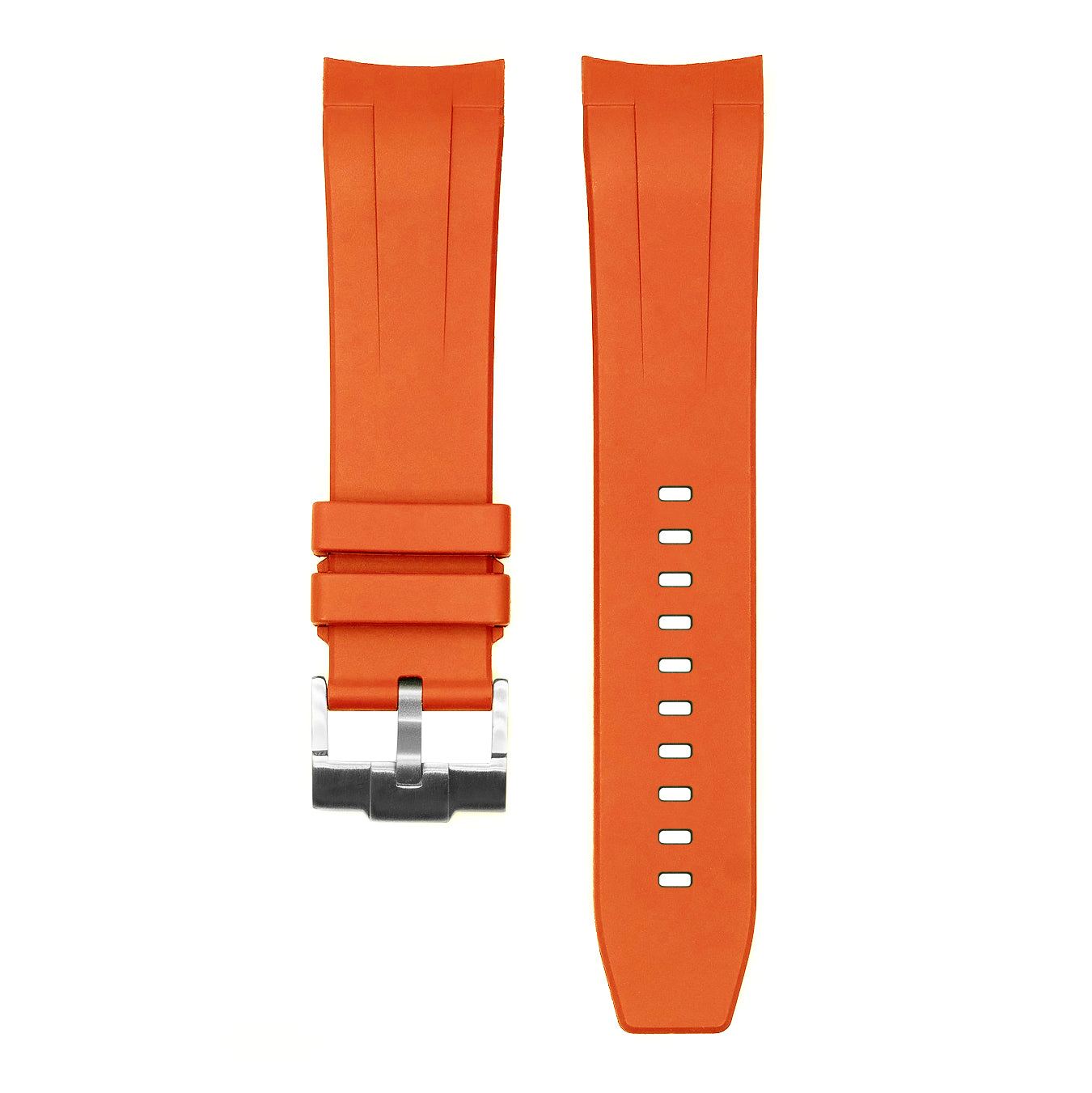 FKM Rubber Strap - SKX007/SRPD Classic - Orange - Steel Buckle