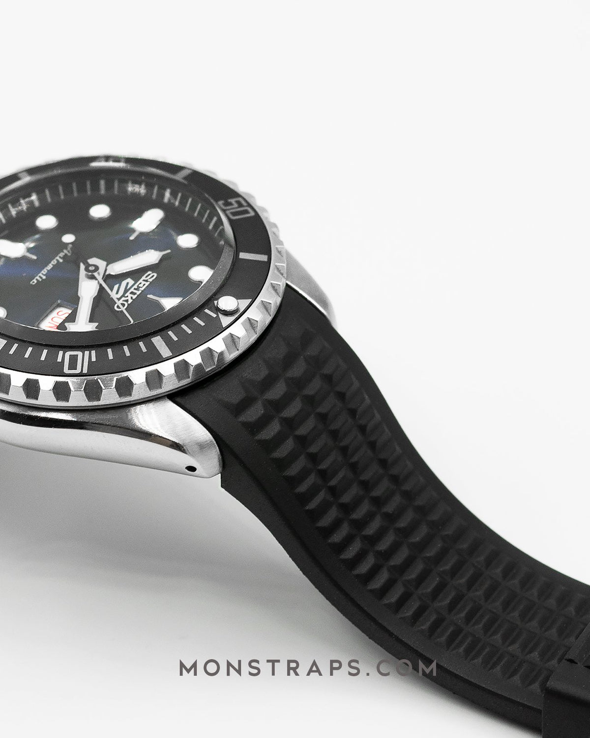 FKM Rubber Strap - SKX007/SRPD Waffle - Black