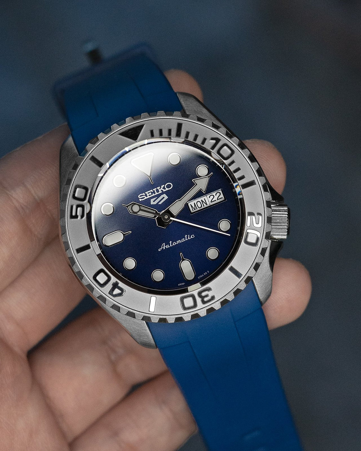 FKM Rubber Strap - SKX007/SRPD Classic - Blue