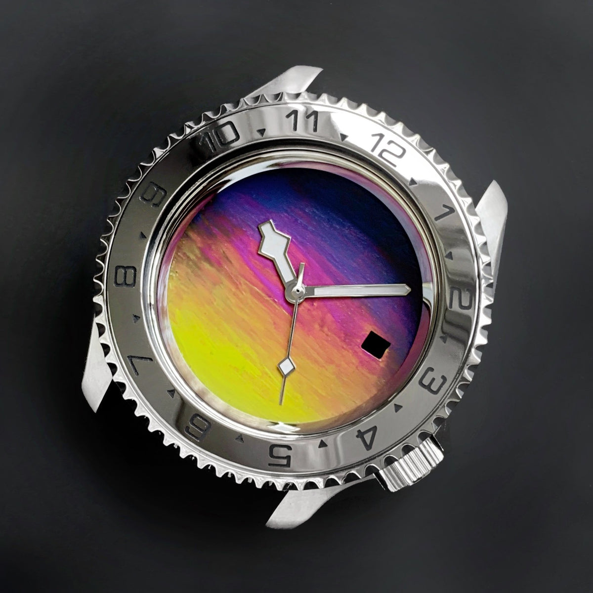 Steel Insert - 007 Dual Time - Polished Steel