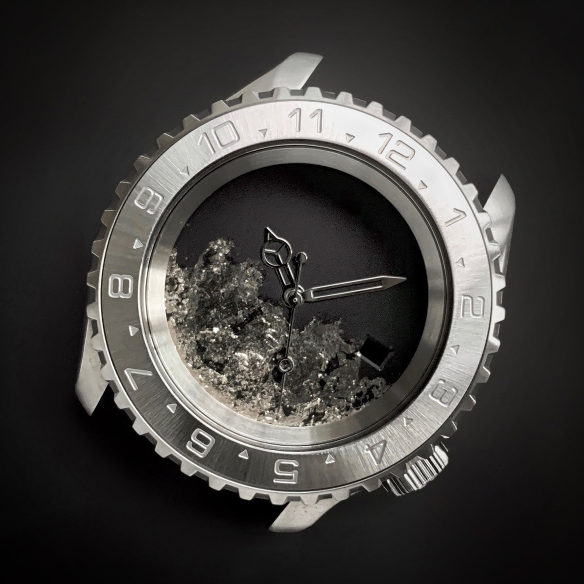 Steel Insert - 007 Dual Time - Brushed ICE