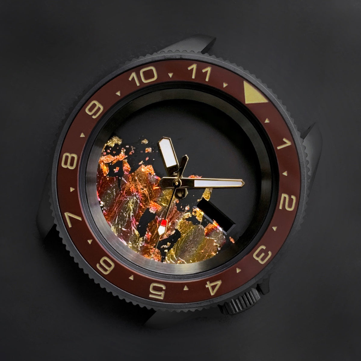 Ceramic Insert - SKX Dual Time Umber X Gold