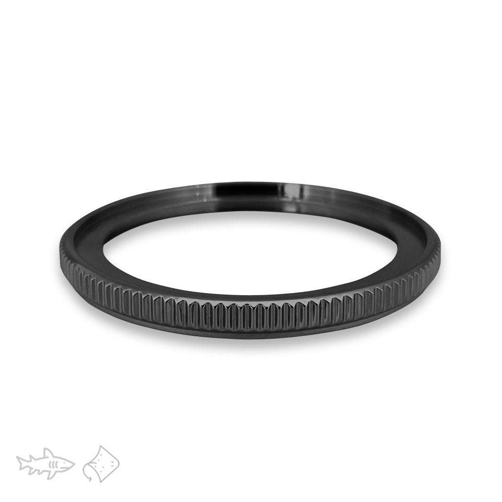 Bezel - Mako & Ray (1 & 2) Coin Edge - Polished PVD Black