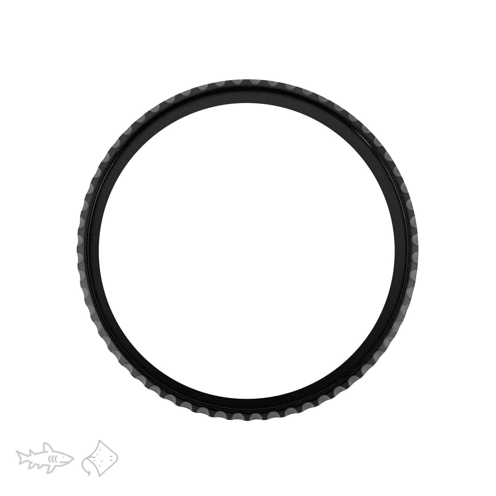 Bezel - Mako & Ray (1 & 2) Deep Sea - Bead Blasted PVD Black