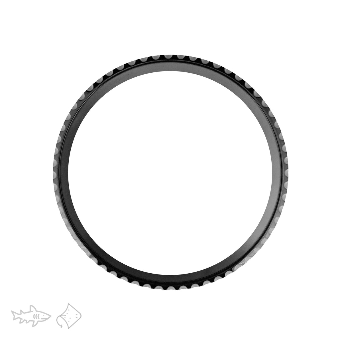 Bezel - Mako &amp; Ray (1 &amp; 2) Deep Sea - Polished PVD Black