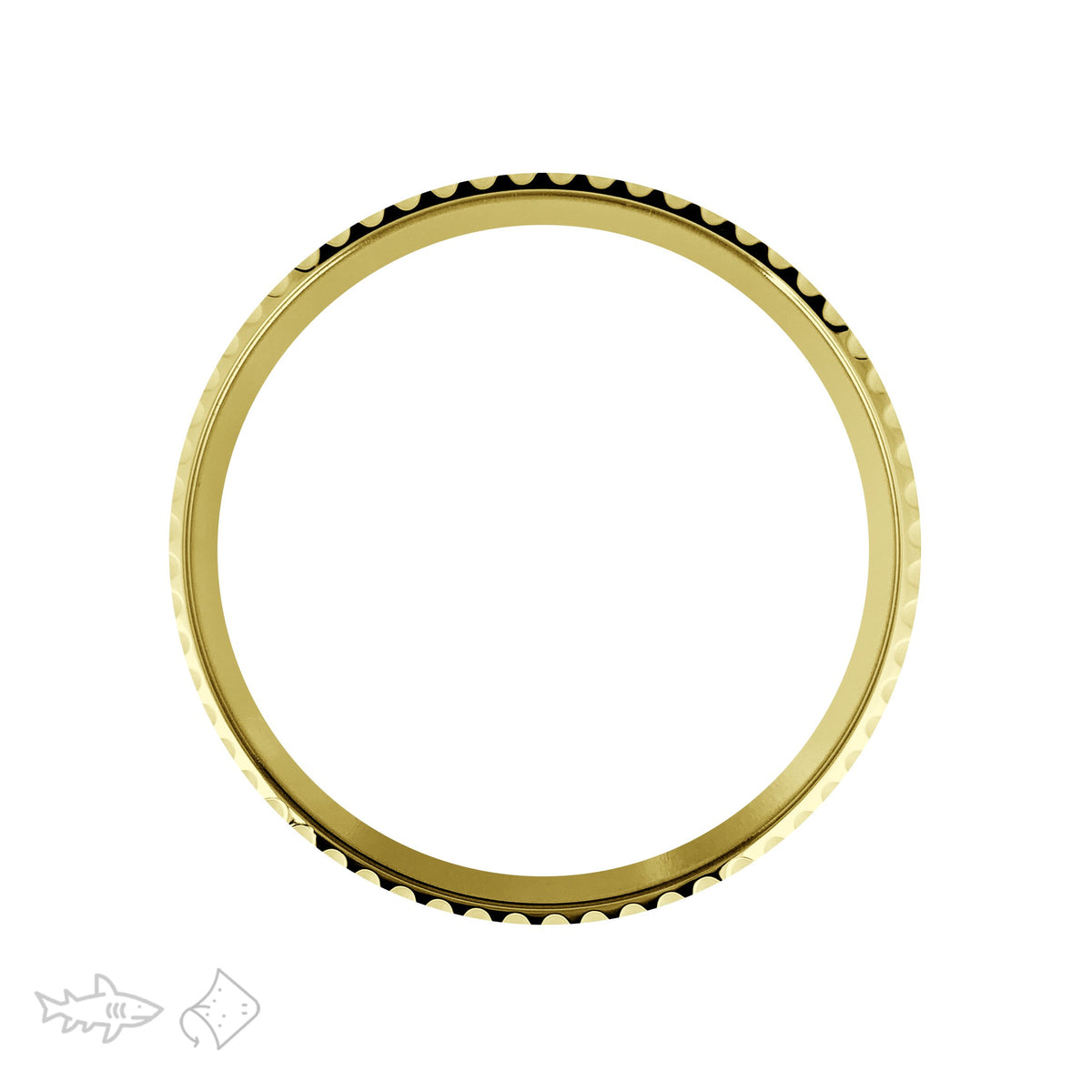Bezel - Mako &amp; Ray (1 &amp; 2) Deep Sea - Polished PVD Gold