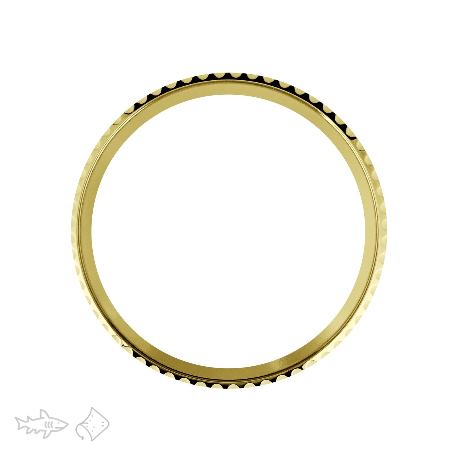 Bezel - Mako & Ray (1 & 2) Deep Sea - Polished PVD Gold