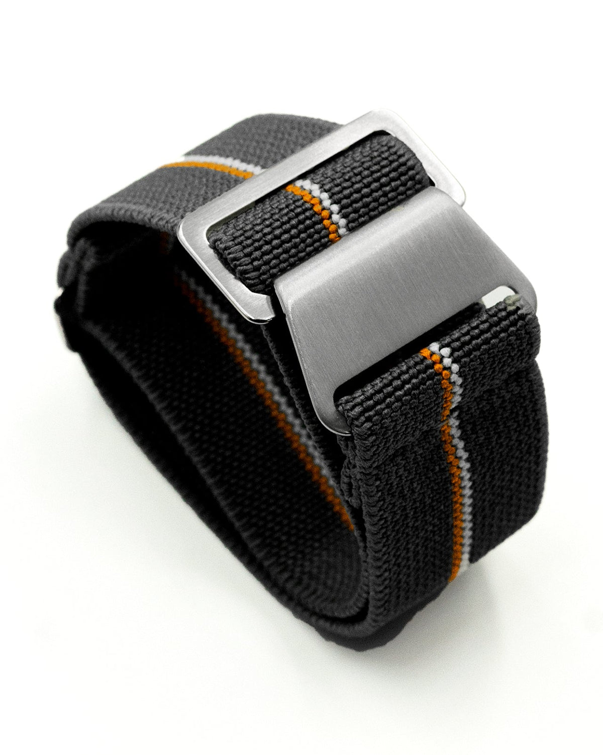 PARA Elastic - Black with Orange + White Stripes