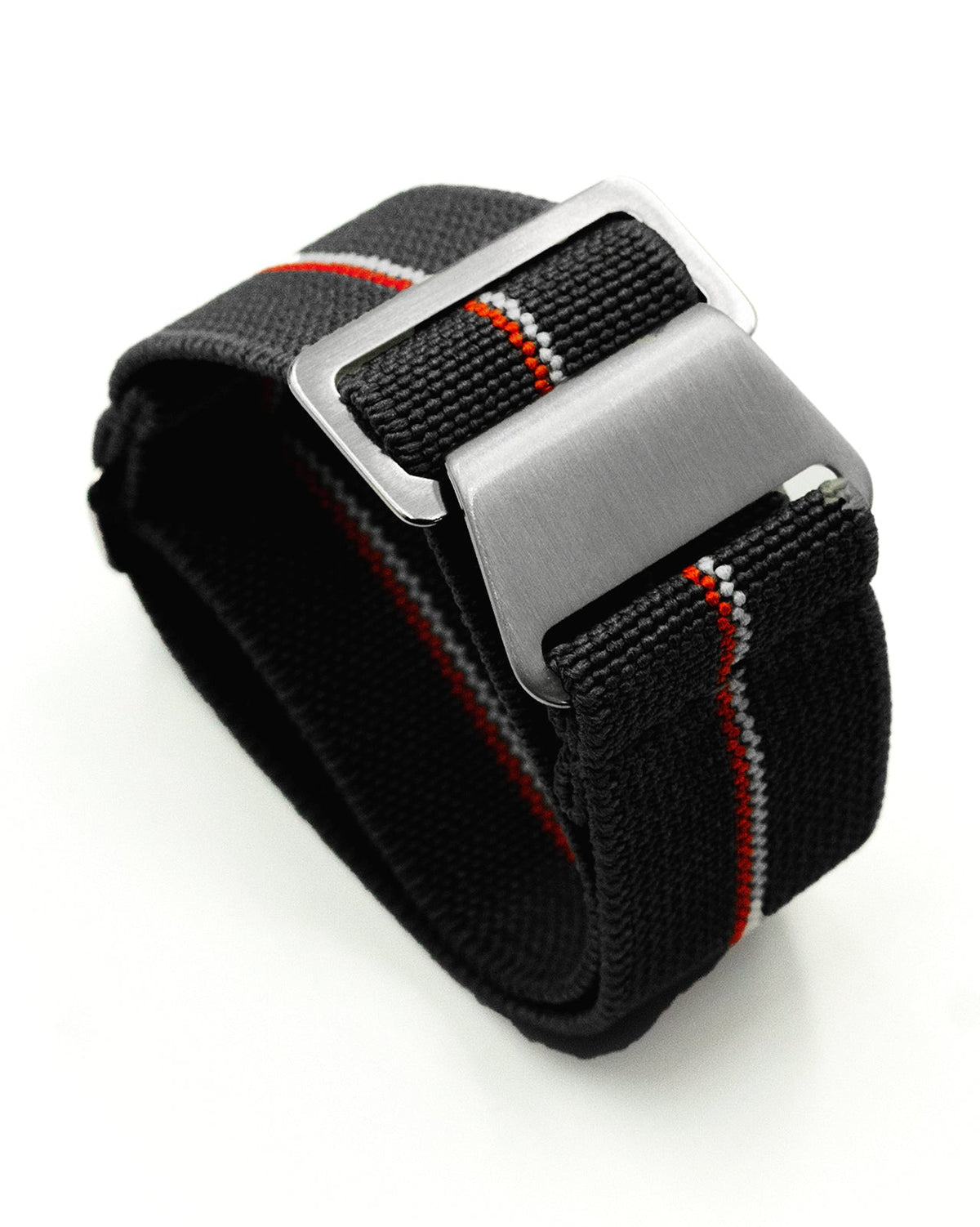 PARA Elastic - Black with Red + White Stripes