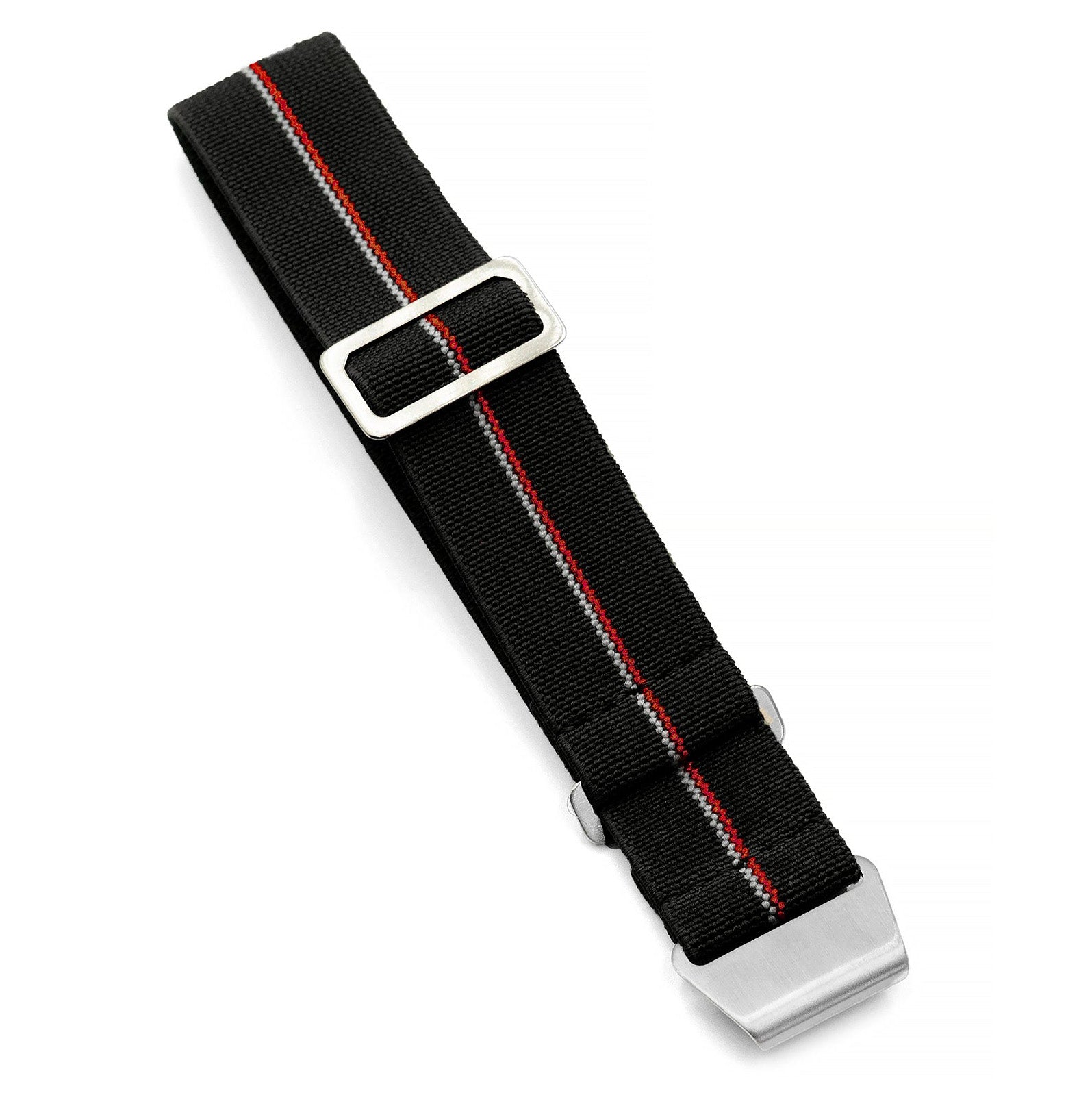 PARA Elastic - Black with Red + White Stripes