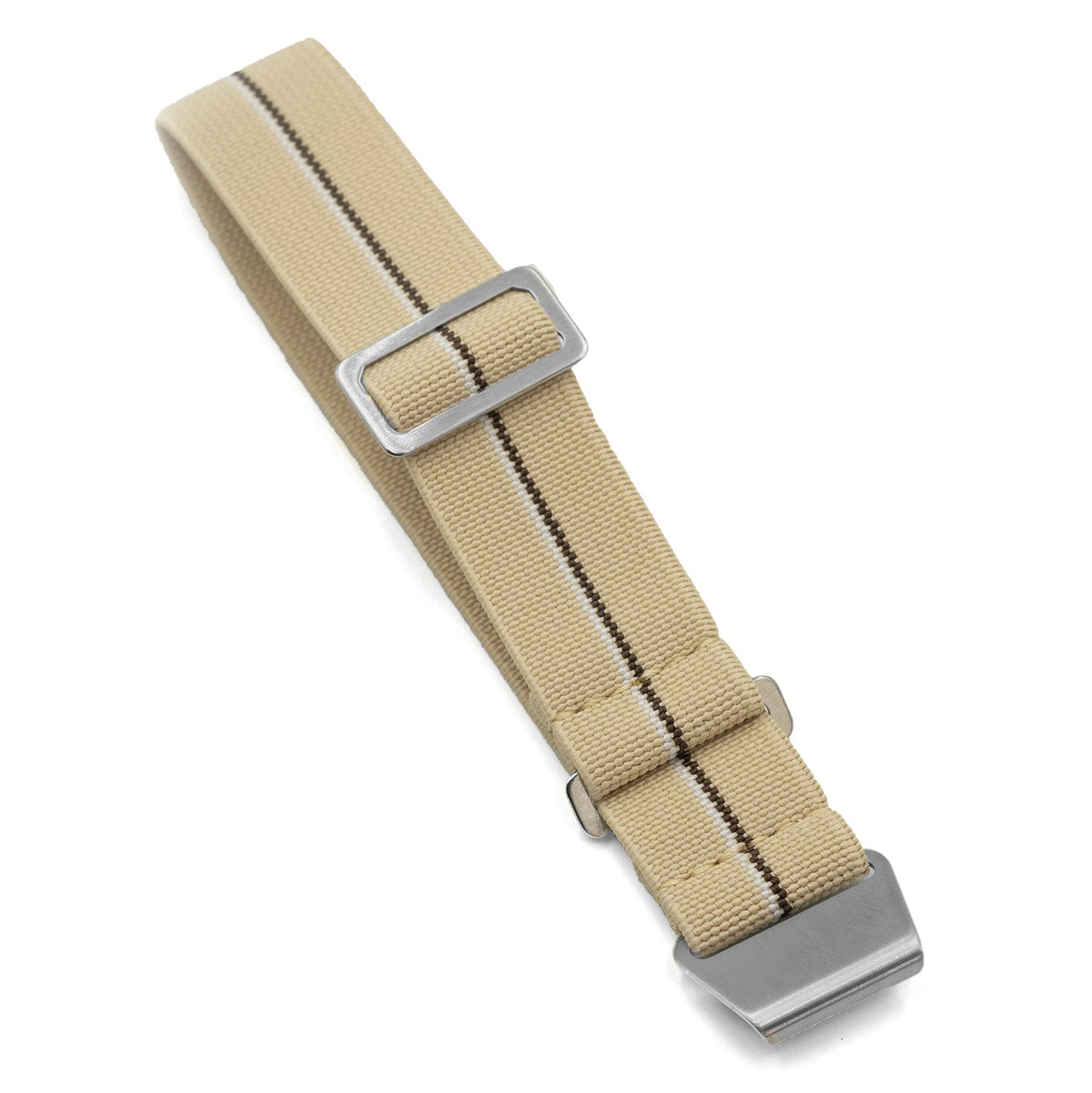 PARA Elastic - Light Khaki with Brown + White Stripes