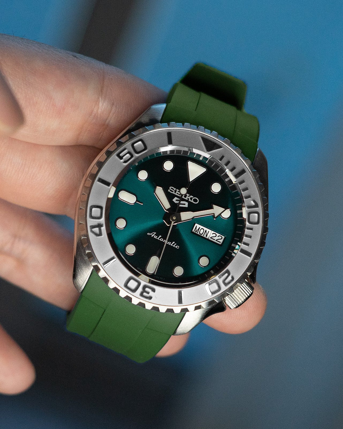 FKM Rubber Strap - SKX007/SRPD Classic - Green