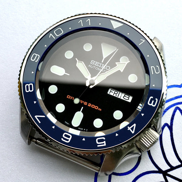 Ceramic Insert - SKX Dual Time Aegean Blue - DLW WATCHES