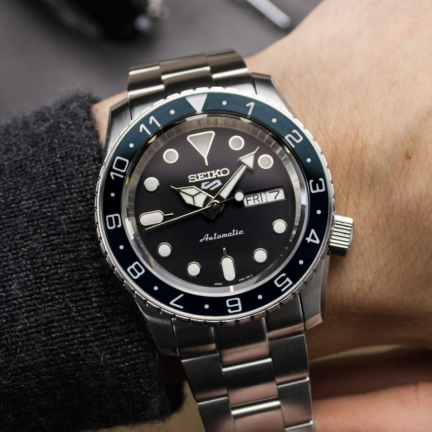Sapphire Insert SKX Dual Time Aegean Blue Luminous Green DLW