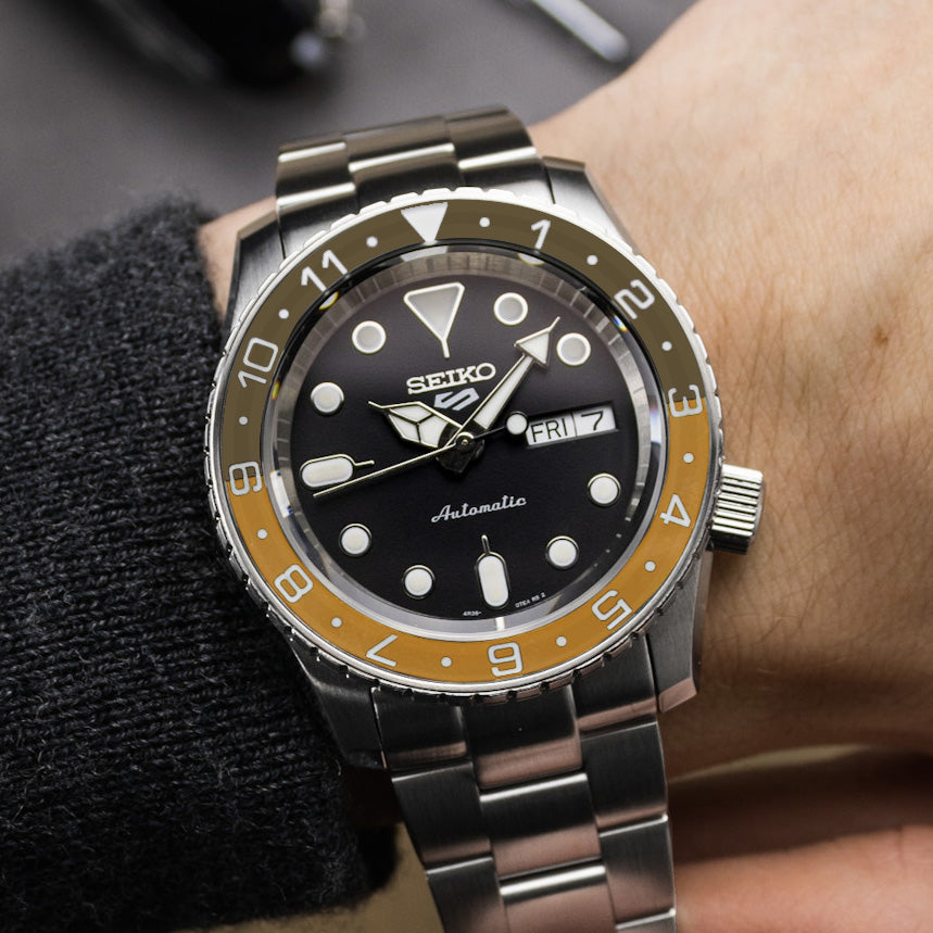 Dual Time Seiko Sapphire Bezel Insert Sapphire Insert SKX Dual