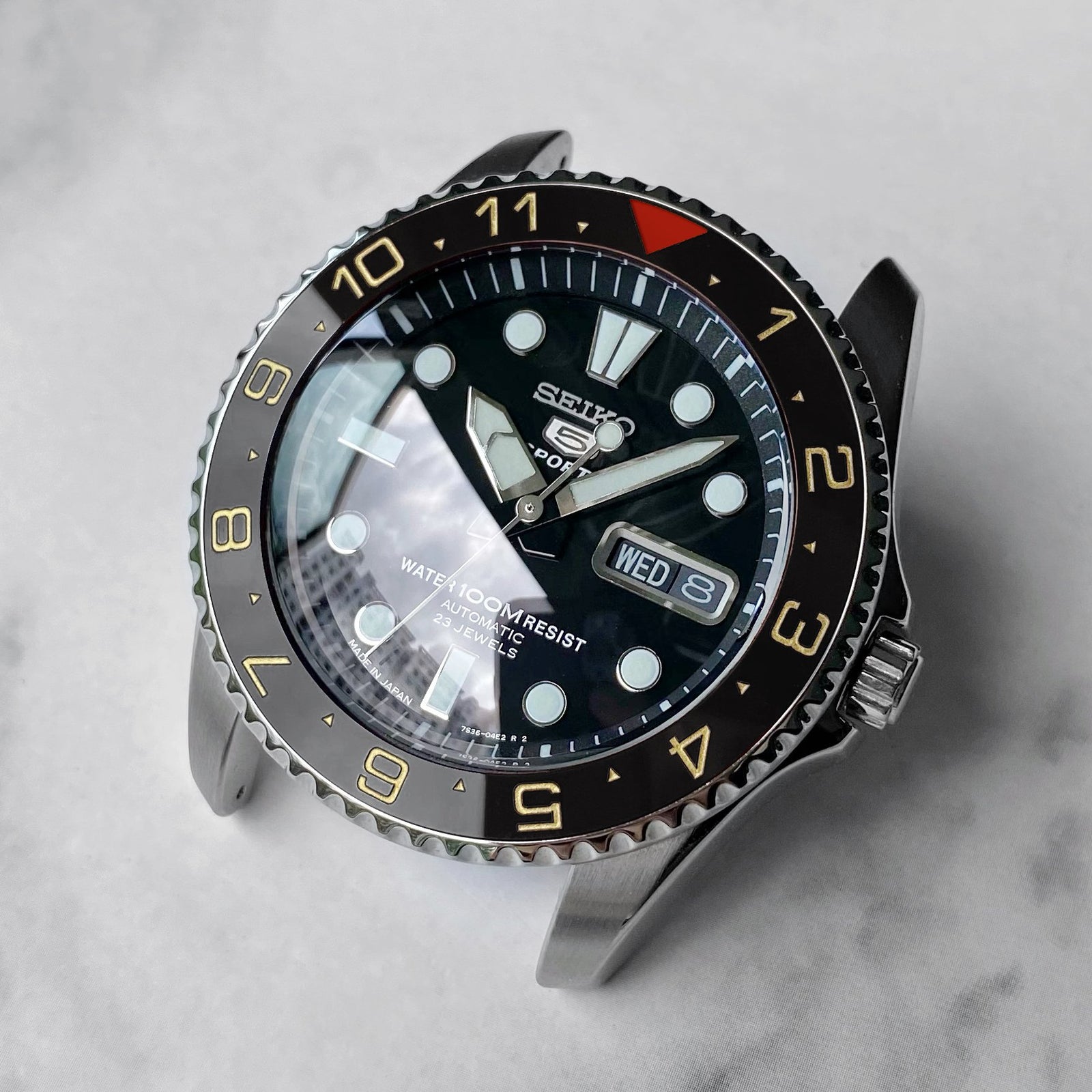 Ceramic Insert - Urchin Dual Time Red T Black X Gold