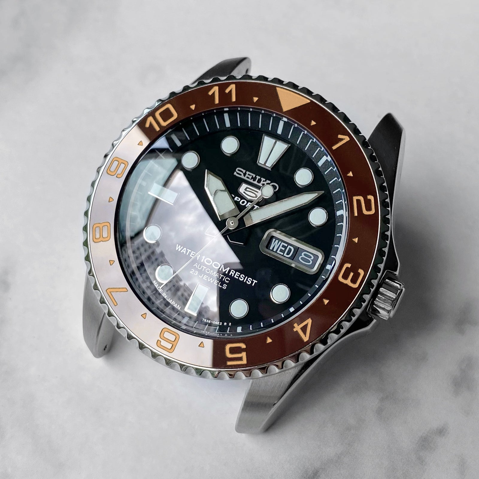 Ceramic Insert - Urchin Dual Time Umber X Rose Gold