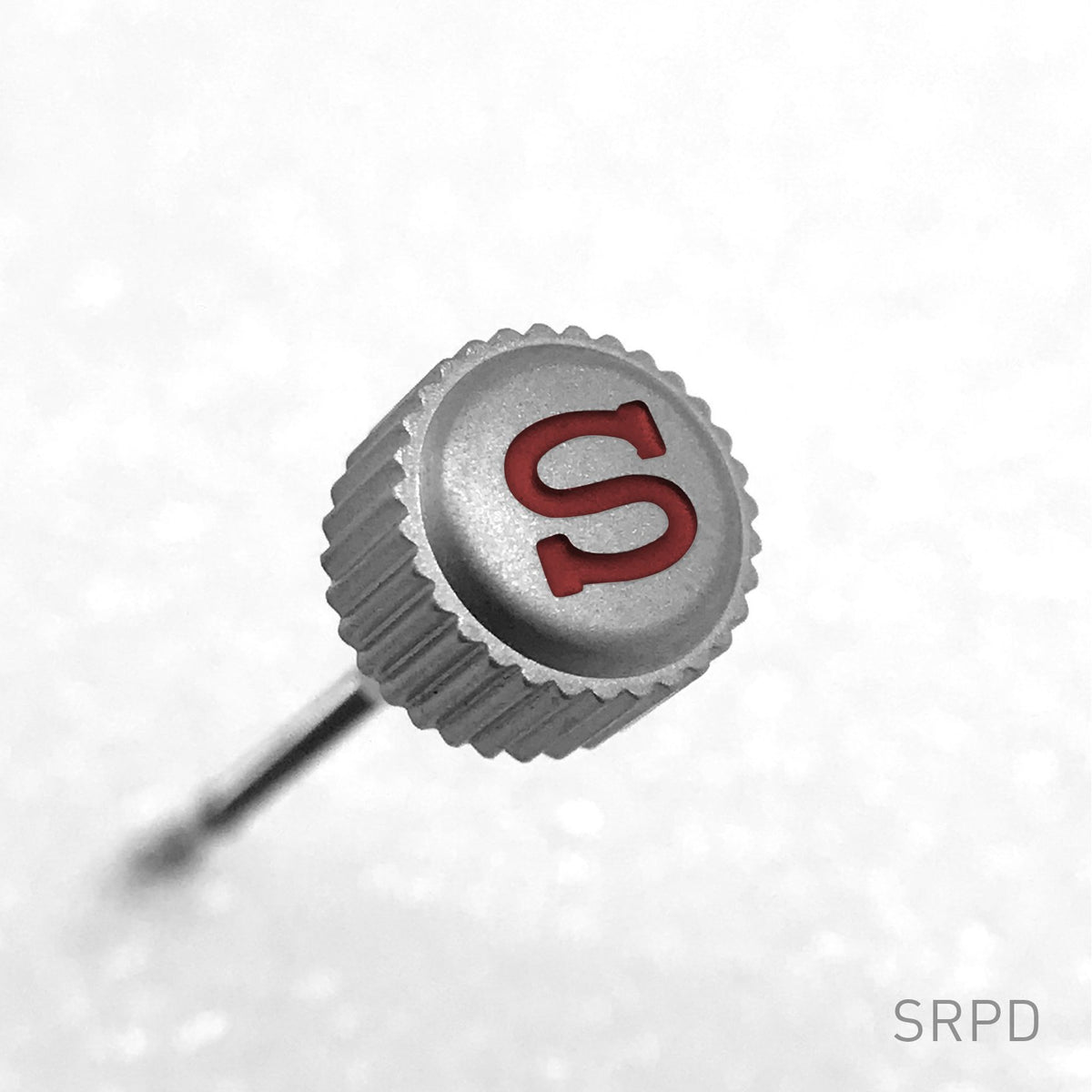 Crown - SRPD - Bead Blasted Steel - Red &quot;S&quot;