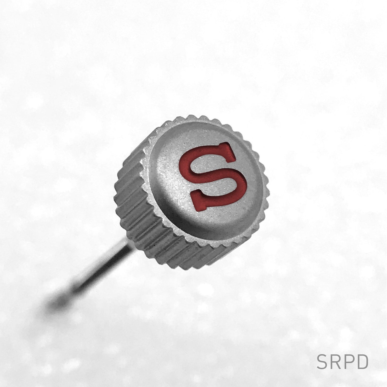 Crown - SRPD - Bead Blasted Steel - Red "S"