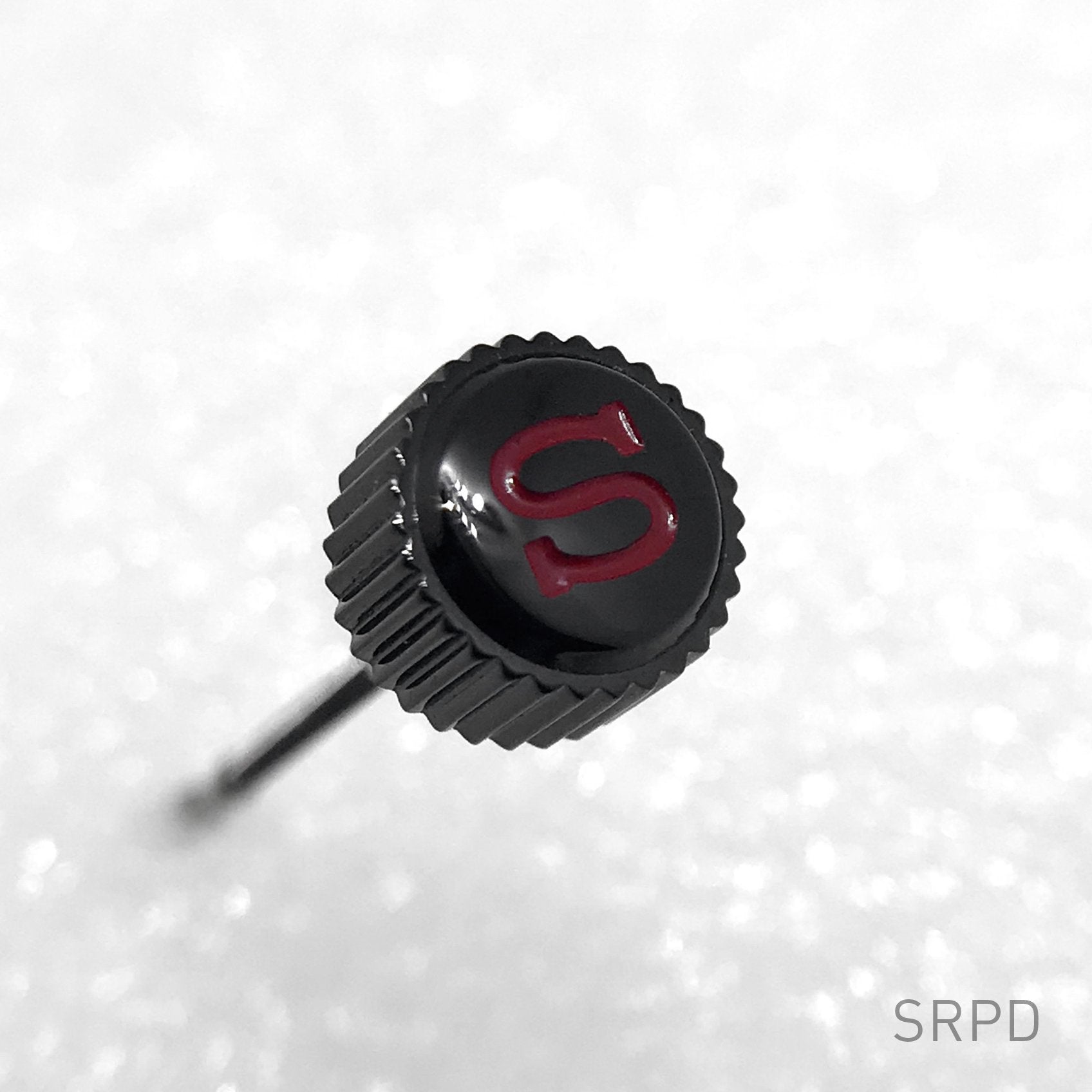 Crown - SRPD - Polished PVD Black - Red "S"