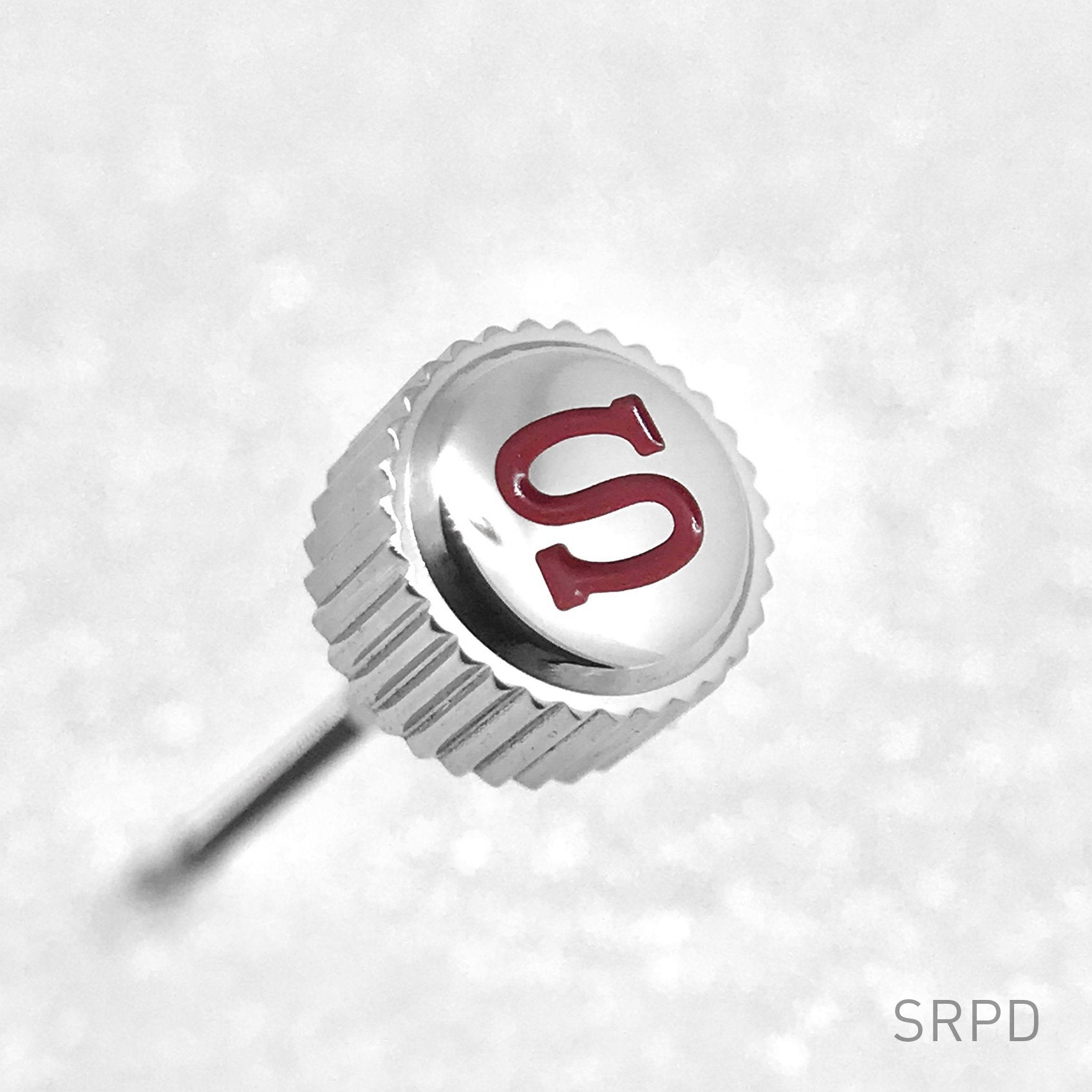 Crown - SRPD - Polished Steel - Red "S"
