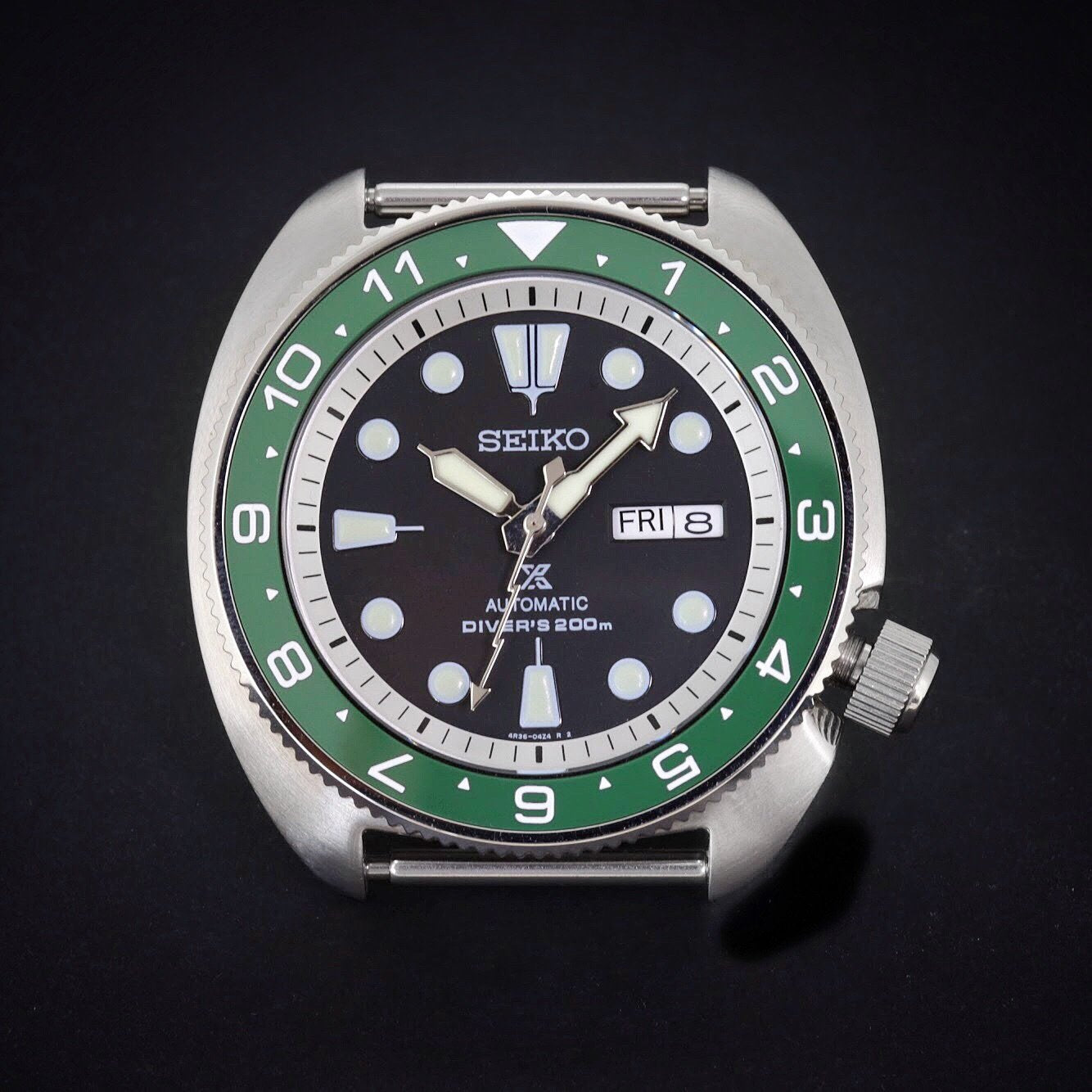 Ceramic Insert - SRP Turtle Dual Time Green