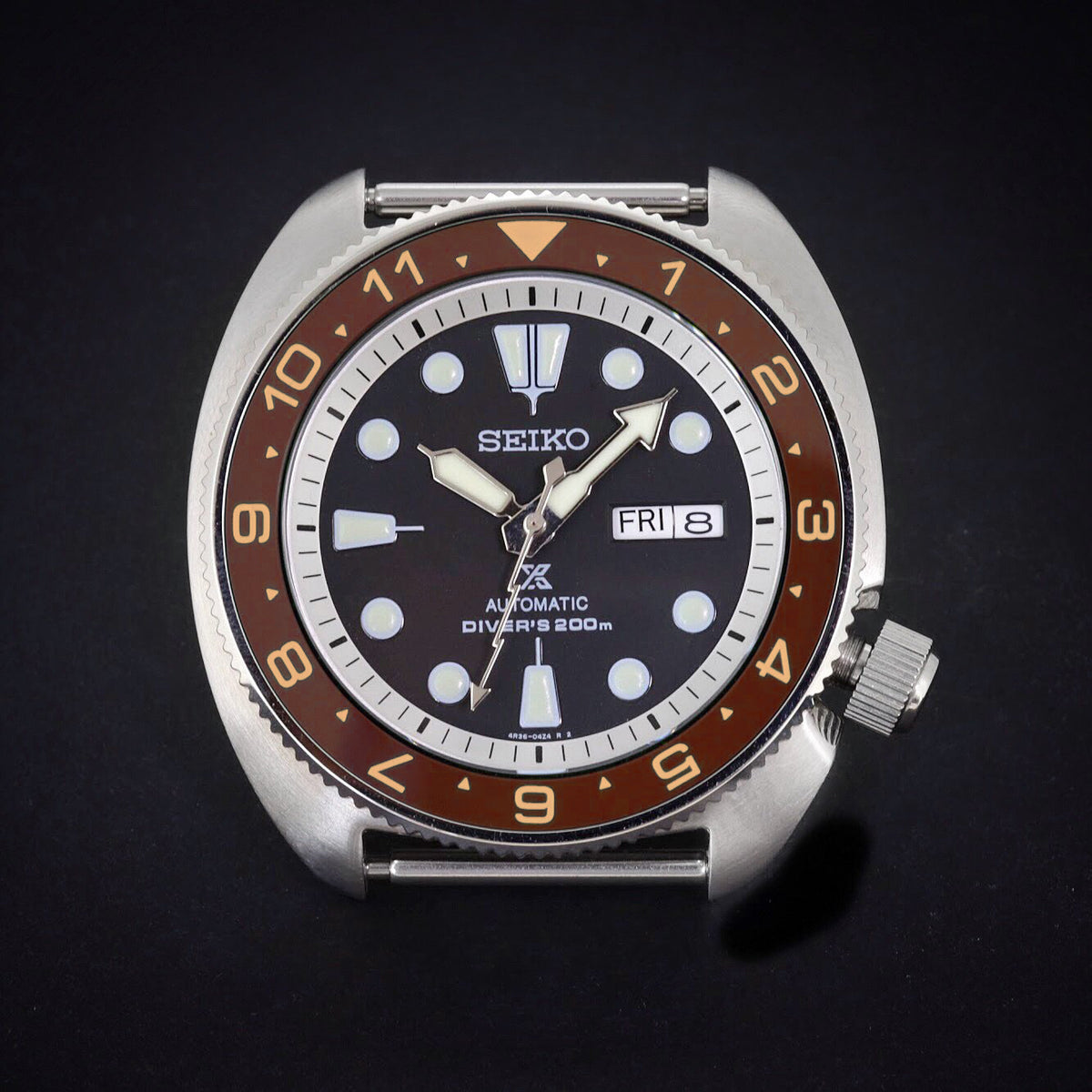 Ceramic Insert - SRP Turtle Dual Time Umber X Rose Gold