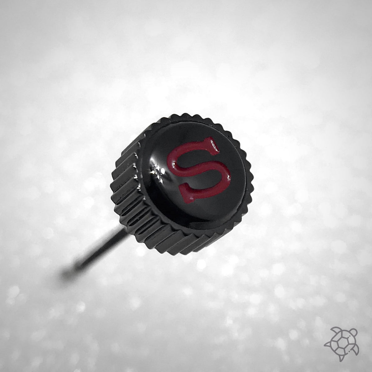 Crown - SRP Turtle - Polished PVD Black - Red "S"