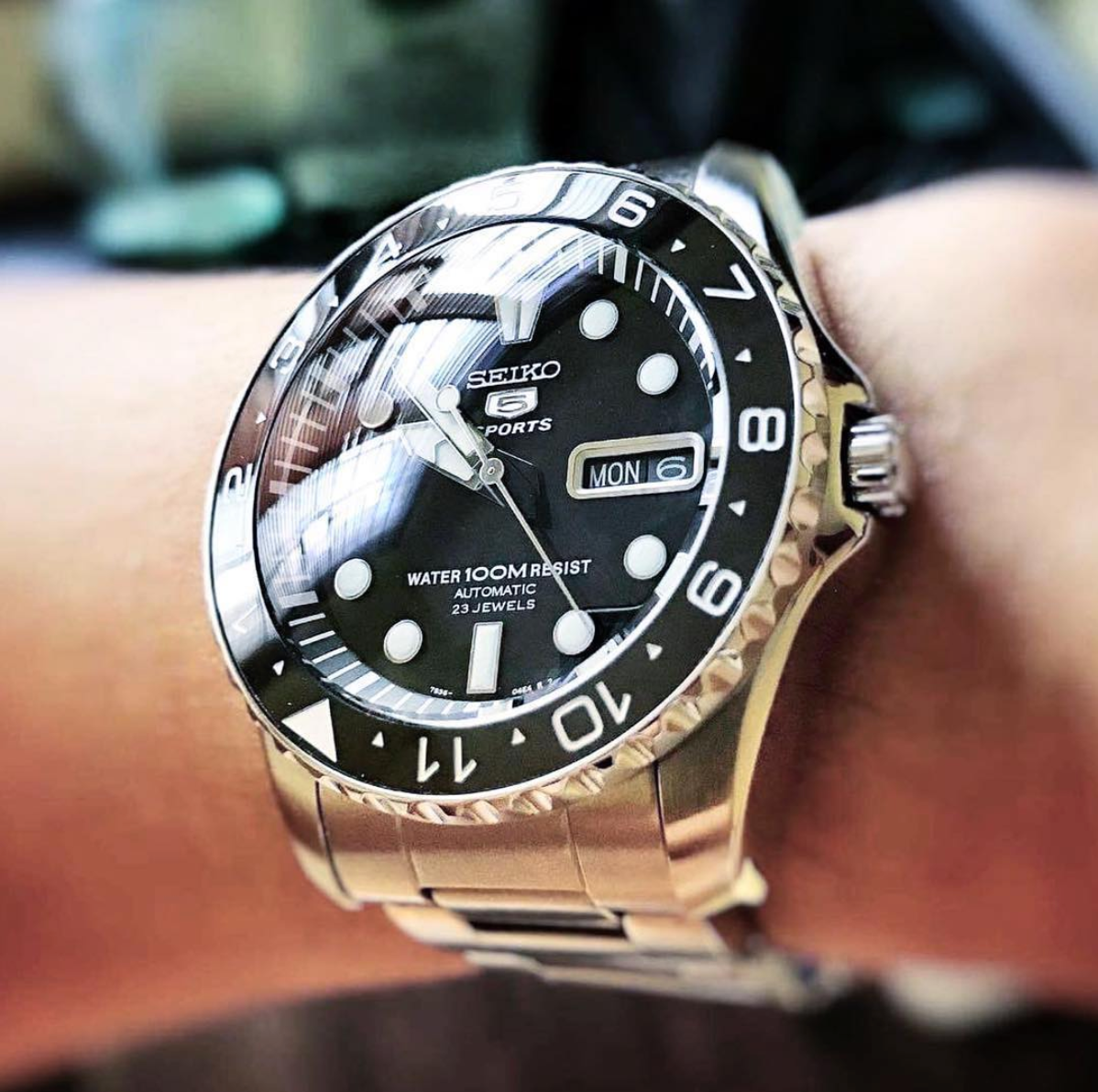Ceramic Insert - Urchin Dual Time Black - DLW WATCHES