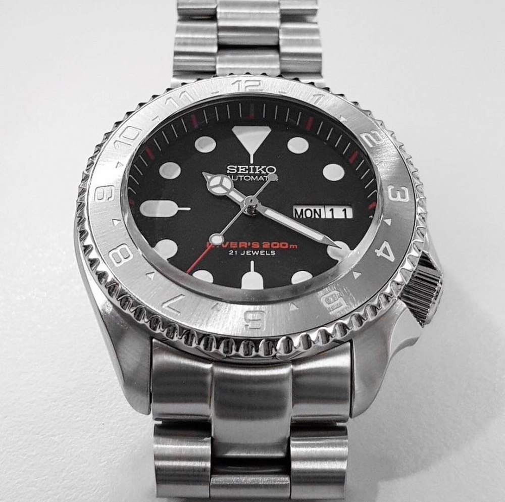 Steel Insert - 007 Dual Time - Brushed ICE