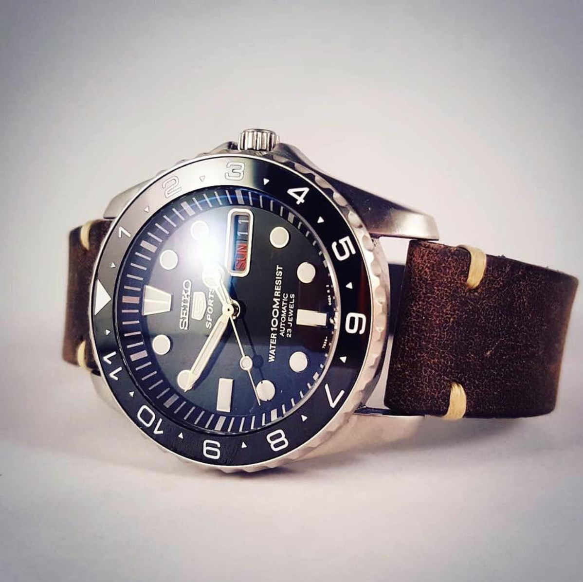 Ceramic Insert - Urchin Dual Time Black - DLW WATCHES