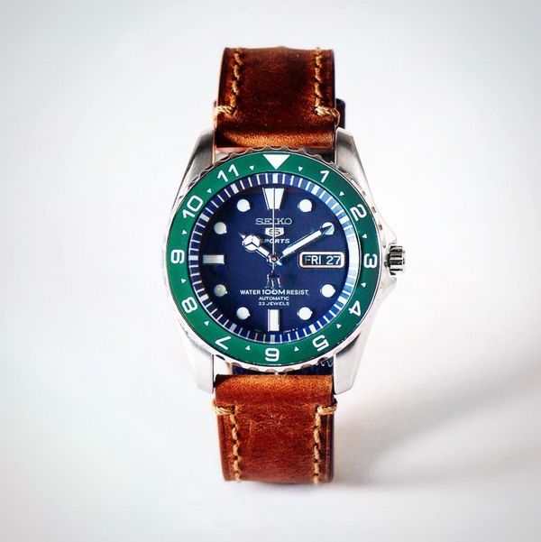 Ceramic Insert - Urchin Dual Time Green - DLW WATCHES