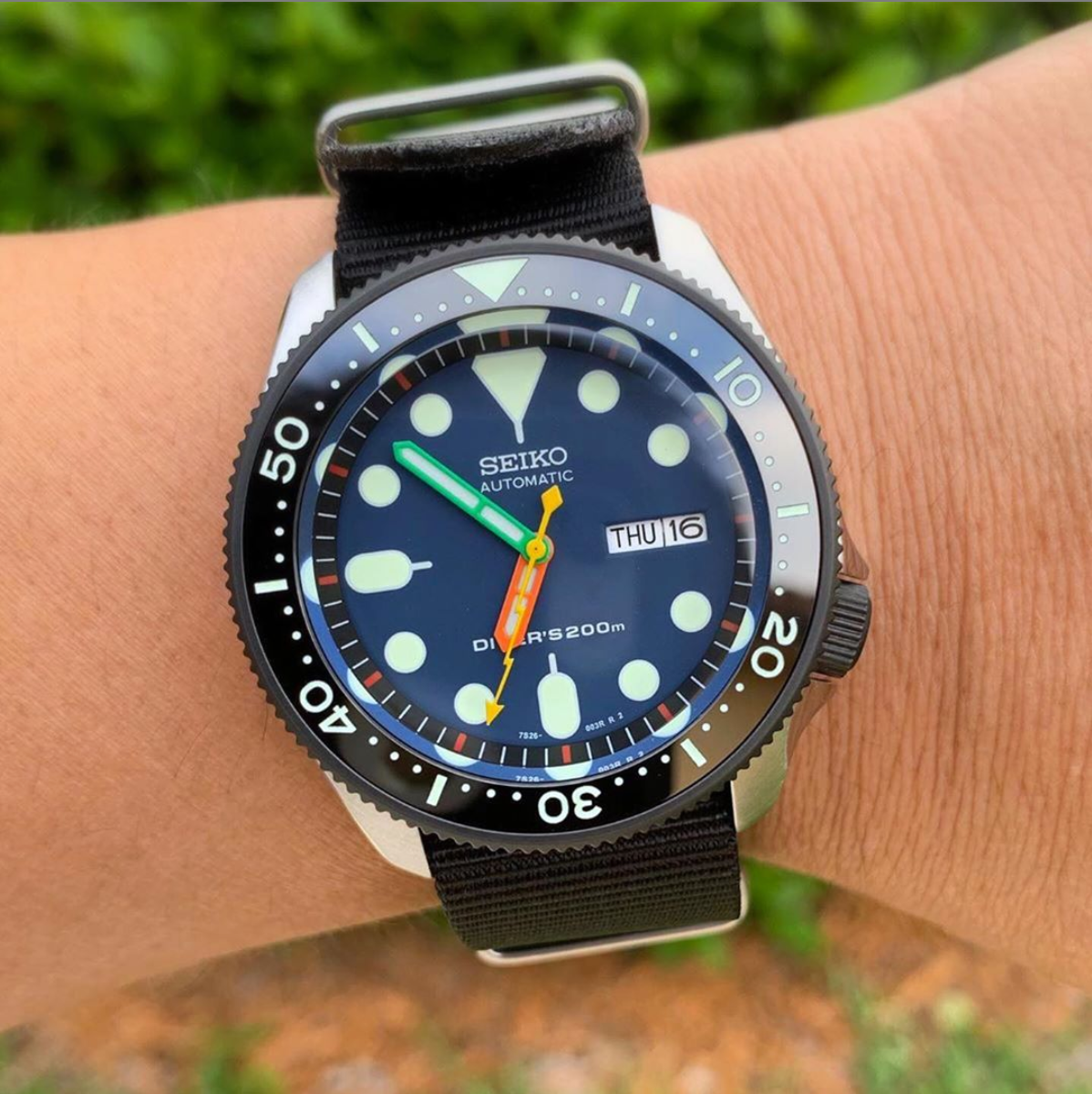 Chapter Ring - SKX007/SRPD - Matt Black w Markers (Red) - DLW WATCHES