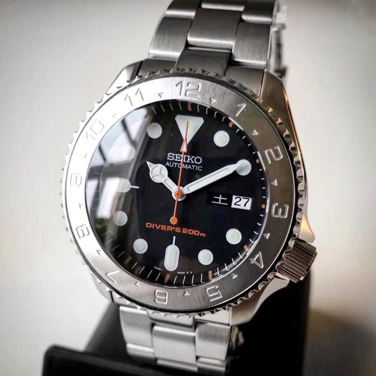 Steel Insert - 007 Dual Time - Brushed ICE