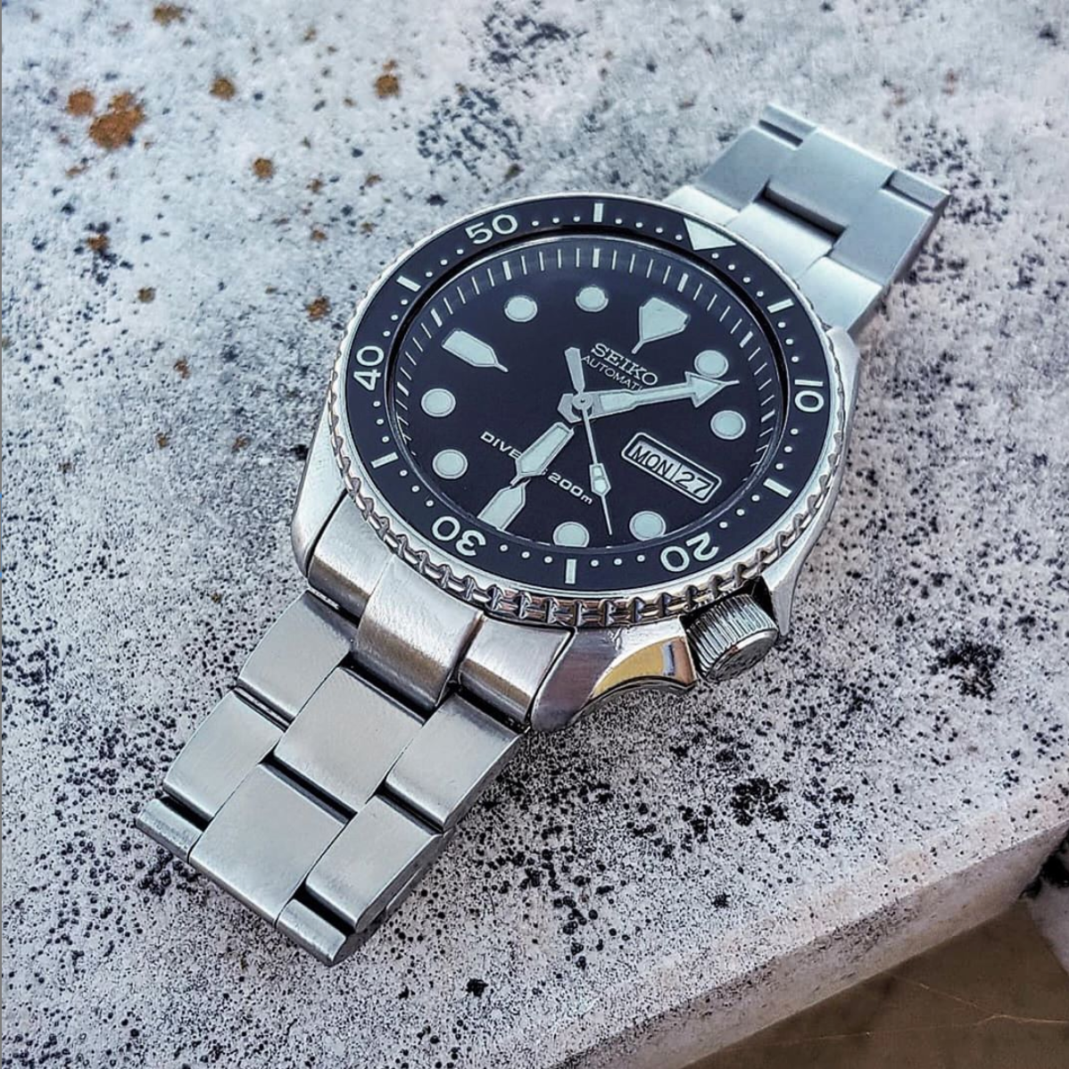 Ceramic Insert - SKX Black - Luminous Green